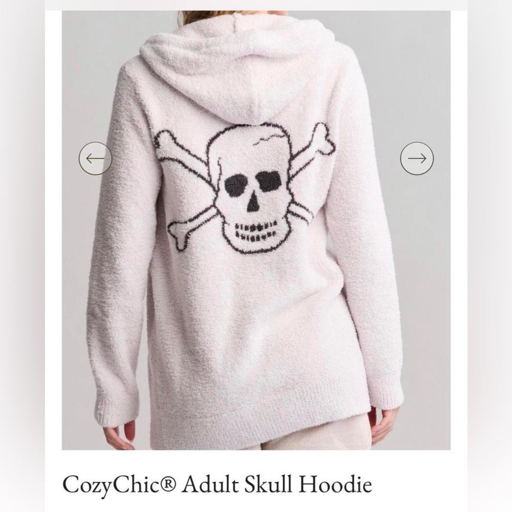 Barefoot dreams Cozy Skull-Back Hooded Sweater